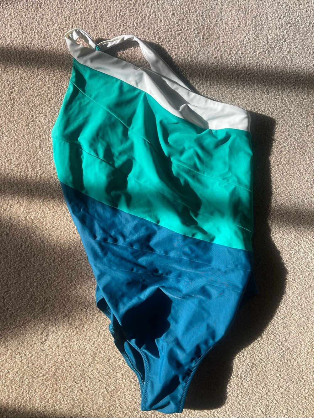 Summersalt | Colorblock Side Stroke One Piece Swim Asymmetrical 16 Long Torso - Picture 4 of 6